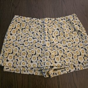 Anthropologie Sunflower Print Women's Skort - Yellow/White